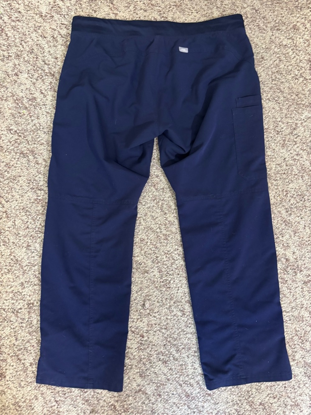 Figs Women’s Yola Navy Drawstring Cargo Scrub Pants - Picture 2 of 6